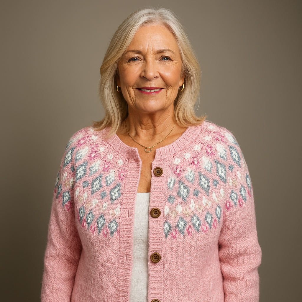 Ethel & Harold - Koselig Rosa Ullcardigan