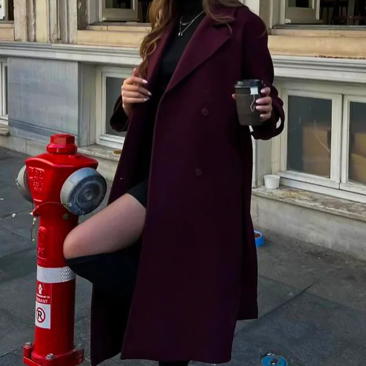 Merone™ - Elegant Klassisk Vinrød Kappe