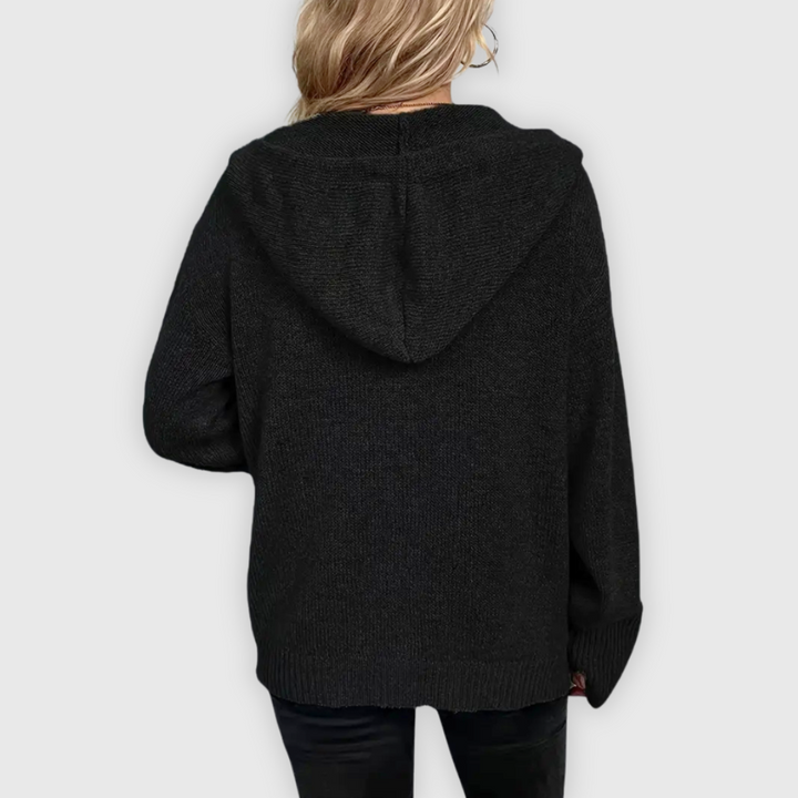 Chivana™ - Stilig & Chic Langermet Hoodie med Knapp
