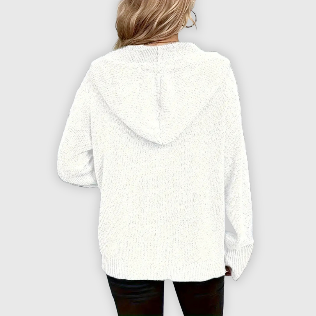 Chivana™ - Stilig & Chic Langermet Hoodie med Knapp