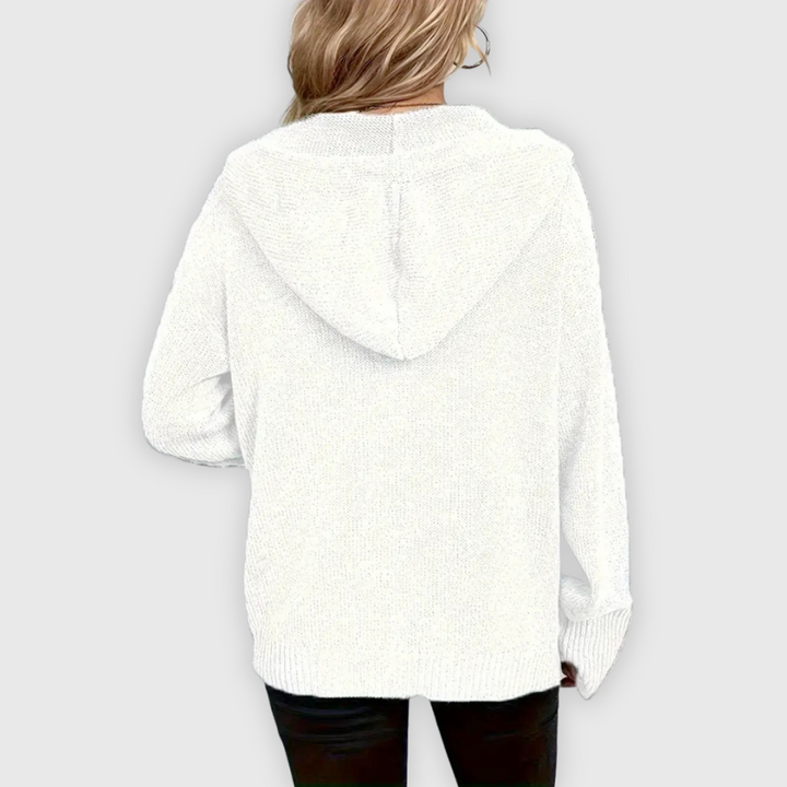 Chivana™ - Stilig & Chic Langermet Hoodie med Knapp