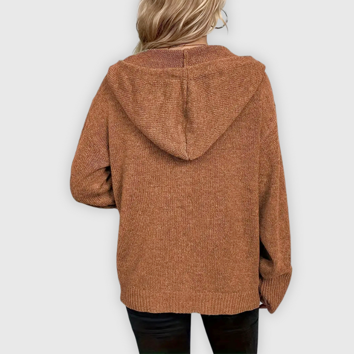 Chivana™ - Stilig & Chic Langermet Hoodie med Knapp