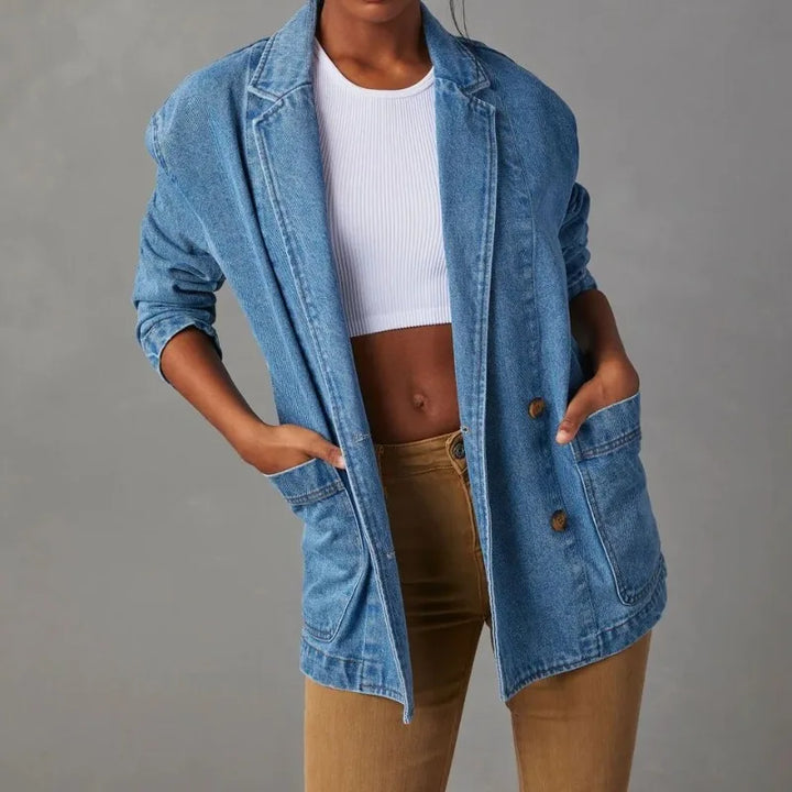 Ella™ - Stilig Denim Blazer Jakke