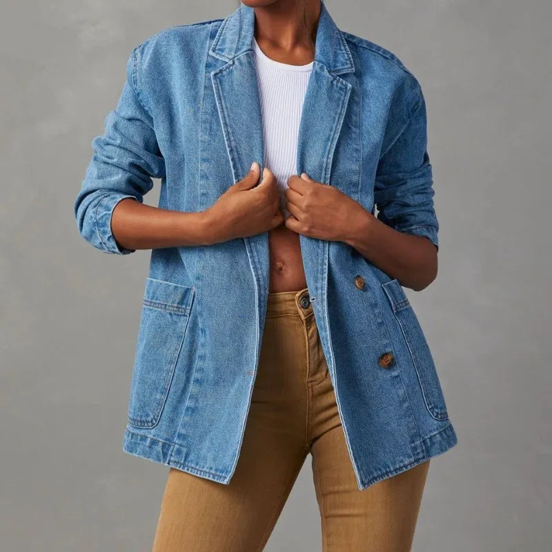 Ella™ - Stilig Denim Blazer Jakke
