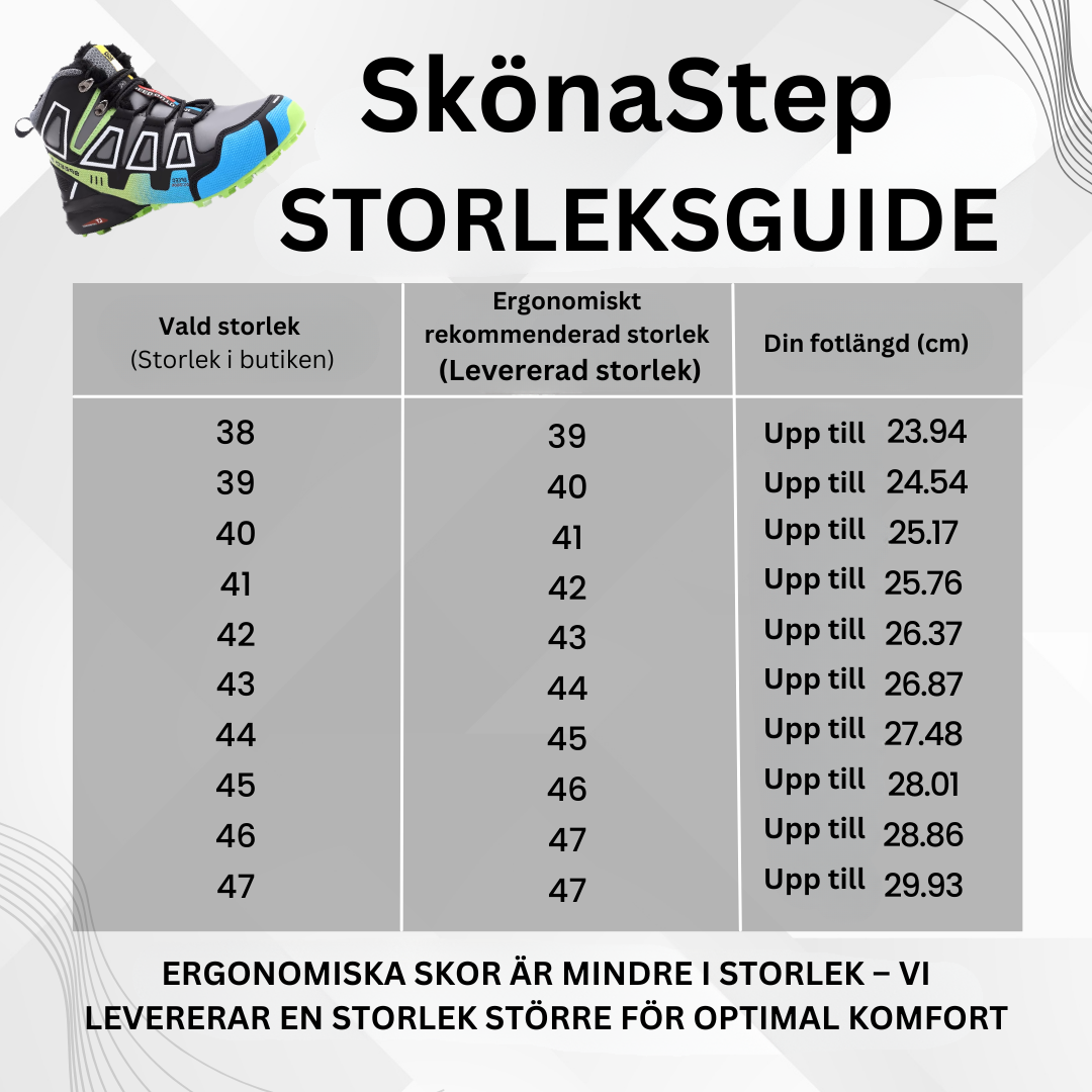 SkönaStep | Gå smertefritt med svensk komfort og stabilitet
