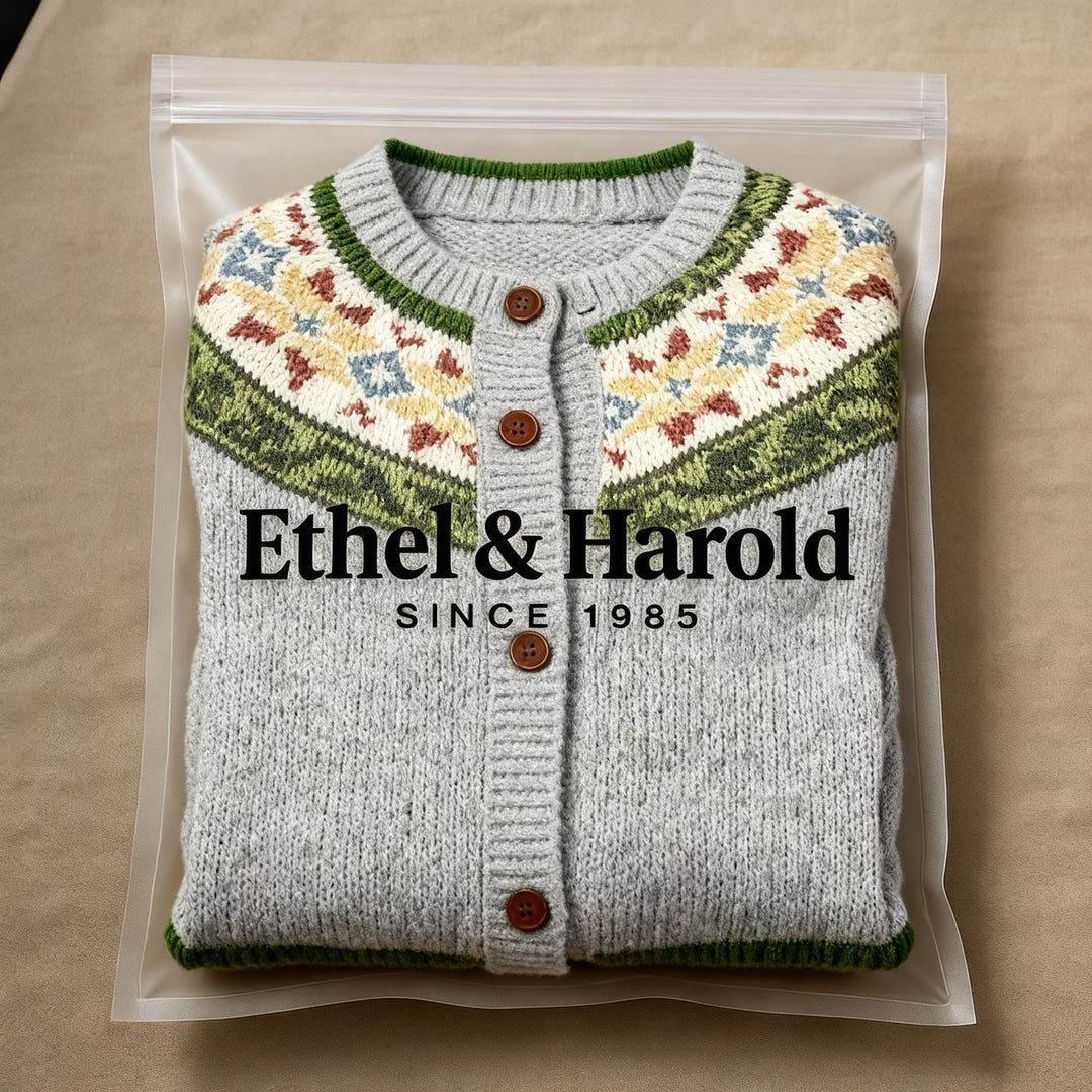 Ethel & Harold - Inspirert Vintage Islandsk Ull Cardigan