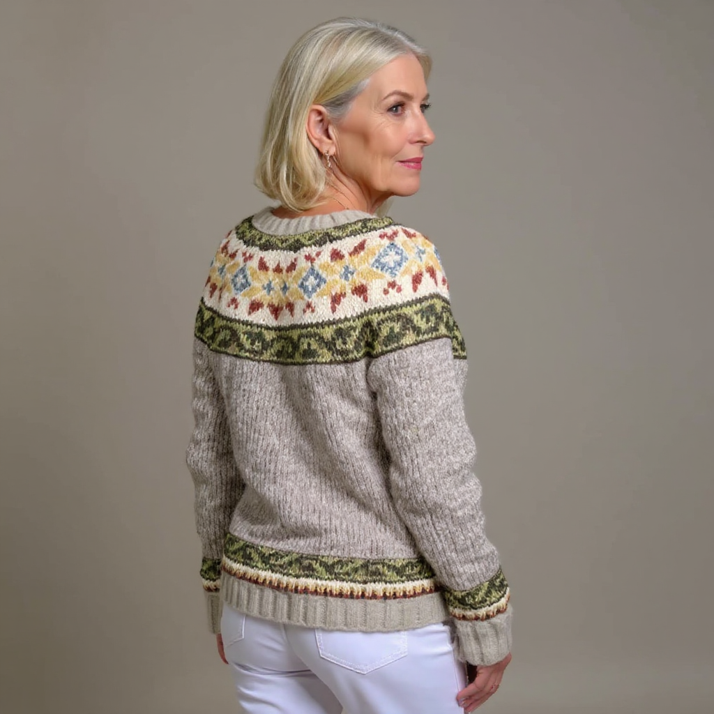 Ethel & Harold - Inspirert Vintage Islandsk Ull Cardigan