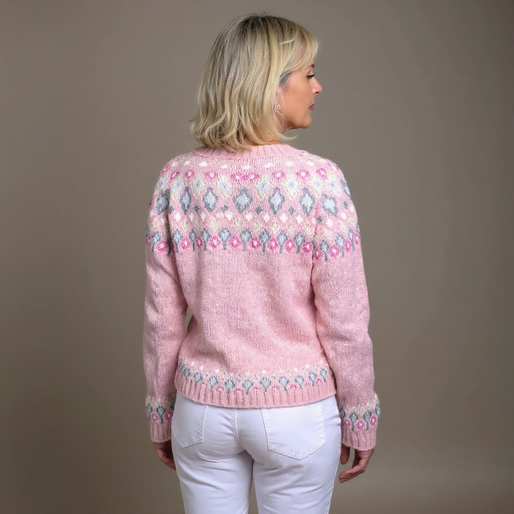 Ethel & Harold - Koselig Rosa Ullcardigan