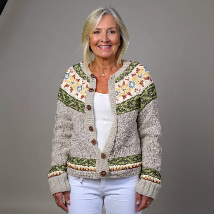 Ethel & Harold - Inspirert Vintage Islandsk Ull Cardigan