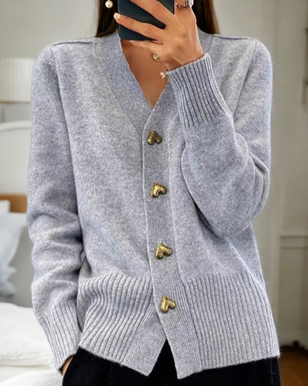 Elina™ | Elegant cardigan med hjerteformede knapper